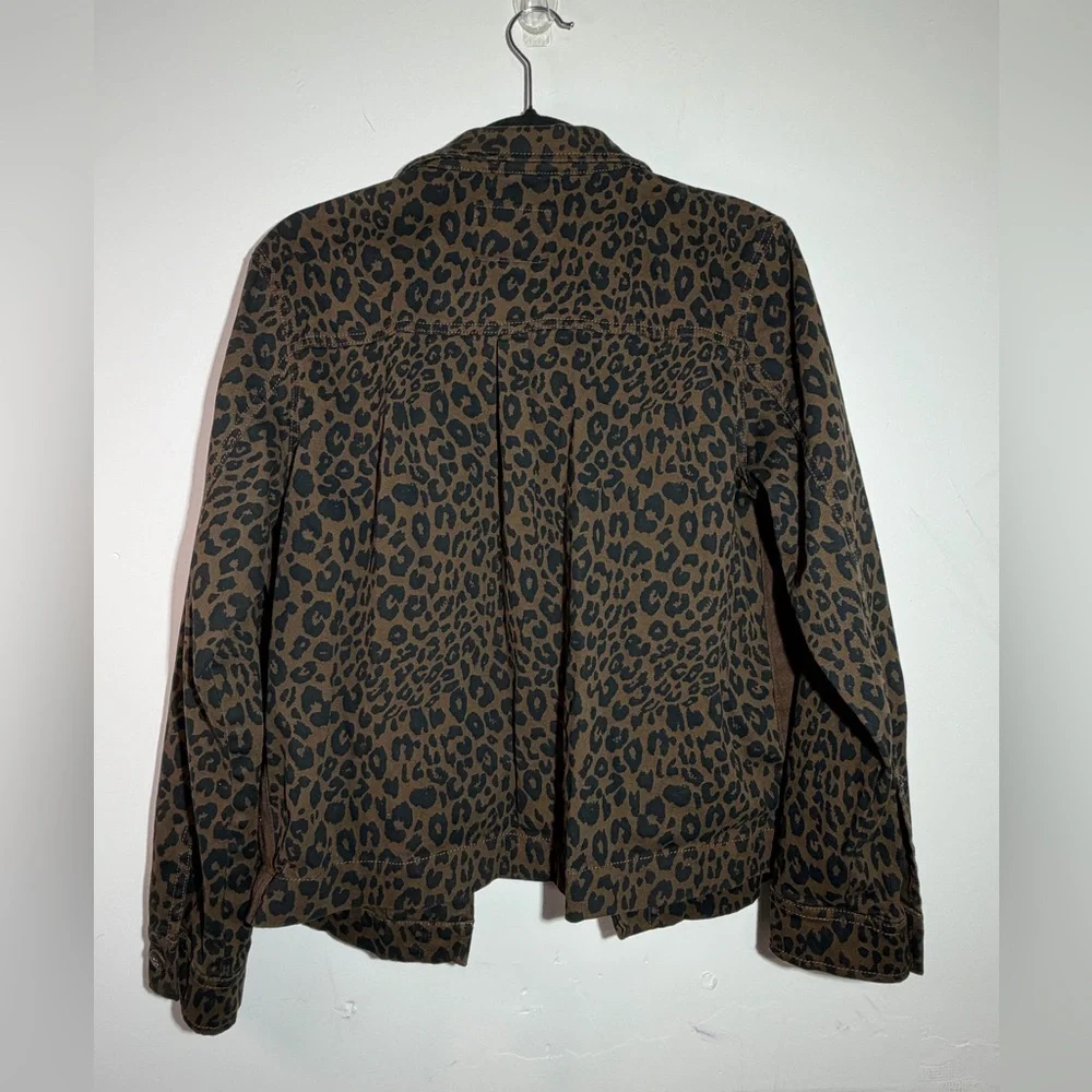 Sanctuary Utility Jacket Women Size M Leopard Print Safari Streetwear Edgy - Picture 2 of 5